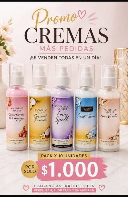 Pack Cremas Humectantes x10 — Inspiración Victoria's Secret