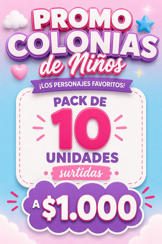 Pack Colonias Infantiles x10 — Surtido Nena y Varón